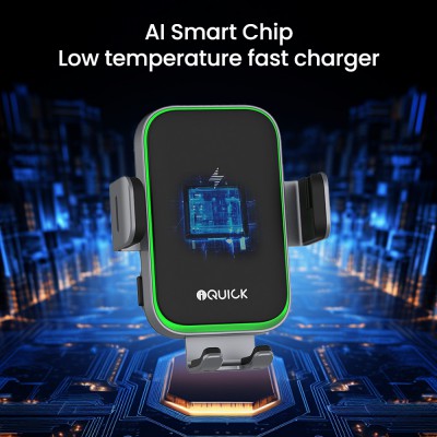 iQuick 15W Wireless Charging Car Holder (Air vent + Suction Base)