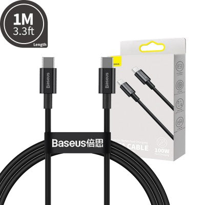 Superior Series Fast Charging Data Cable Type-C to Type-C 100W 1.0m