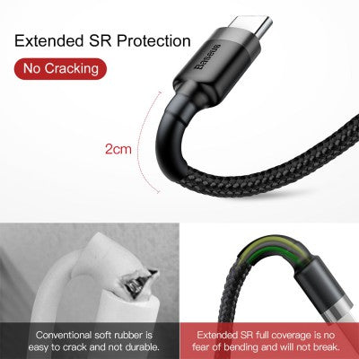 Cafule Fast Charge USB Data Charging Cable USB to Type-C 0.5m