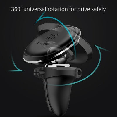 Car Mount Magnetic Air Vent Phone Holder with Cable Clip