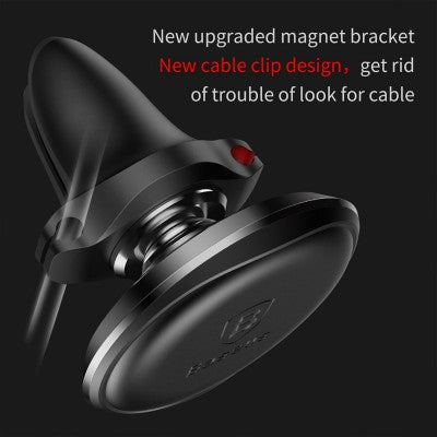 Car Mount Magnetic Air Vent Phone Holder with Cable Clip