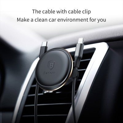 Car Mount Magnetic Air Vent Phone Holder with Cable Clip