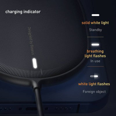 Baseus Light Magnetic Wireless Qi Charger 15W