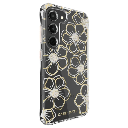 Samsung Galaxy S23 - Floral Gems Antimicrobial Case