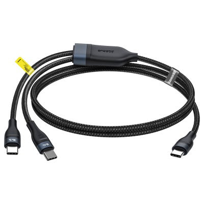 Baseus Flash Series One-for-two Fast Charging Data Cable Type-C to C+C 100W 1.5m