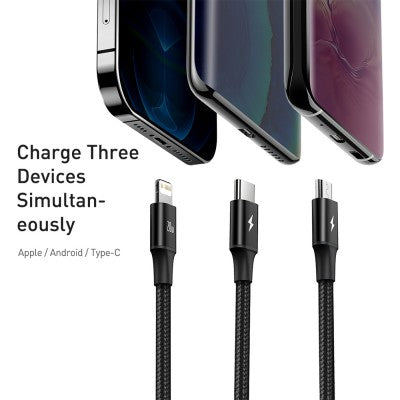 Baseus Rapid Series 3-in-1 Fast Charging Data Cable