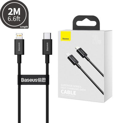 Baseus Superior Series Fast Charging Data Cable Type-C to Lightning 20W 2M Black/Blue/Red/White