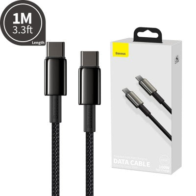 Baseus Tungsten Gold Fast Charging Data Cable Type-C to Type-C 100W 1M