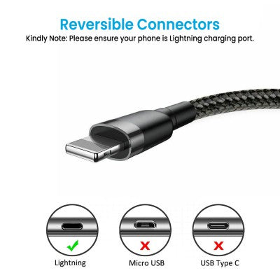 Braided USB-C to Lightning Fast Charging Cable 3m