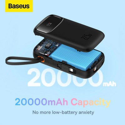 Qpow 2 Dual-Cable Digital Display Fast Charge Power Bank 20000mAh 22.5W