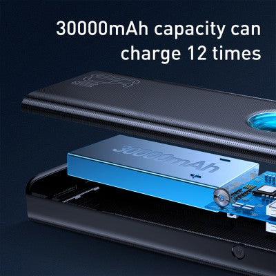 Amblight Digital Display Fast Charge Power Bank 30000mAh 65W QC3.0