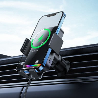 Halo Car Phone Holder With 15W Induction Charger