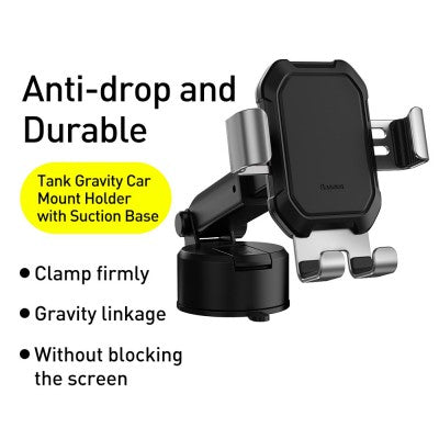 Tank Gravity Car mount Holder with Suction Base