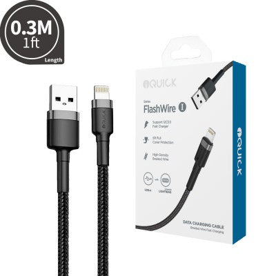 Braided Lightning to USB-A Fast Charging Cable