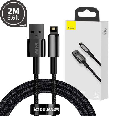 Tungsten Gold Fast Charging Data Cable USB to Lightning (iP) 2.4A