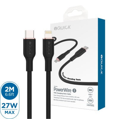 PowerWire 1 Series TPE Charging Date Cable Type-C to Lightning(iP)