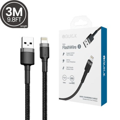 Braided Lightning to USB-A Fast Charging Cable